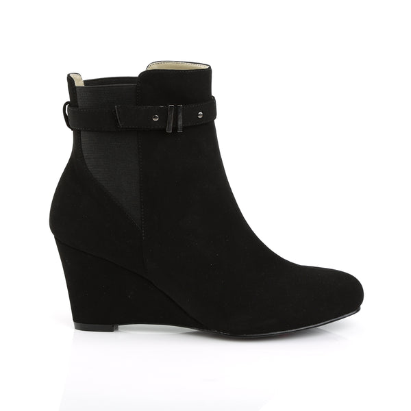 KIMBERLY-102 Stiefeletten Schwarz Samt von Pleaser Pink Label – Ansicht 5