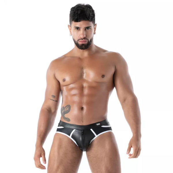 Black-white Kinky Zipped-Slip von TOF Paris