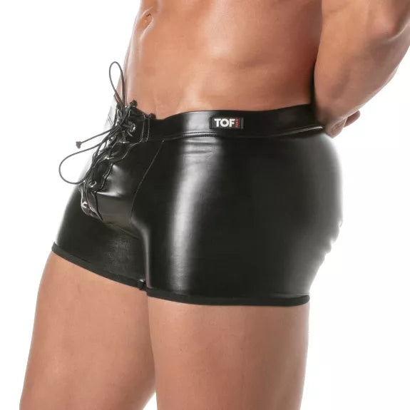 Bondage Boxer mit Schnürung & abnehmbarer Klappe - stylisch & bequem | TOF Paris