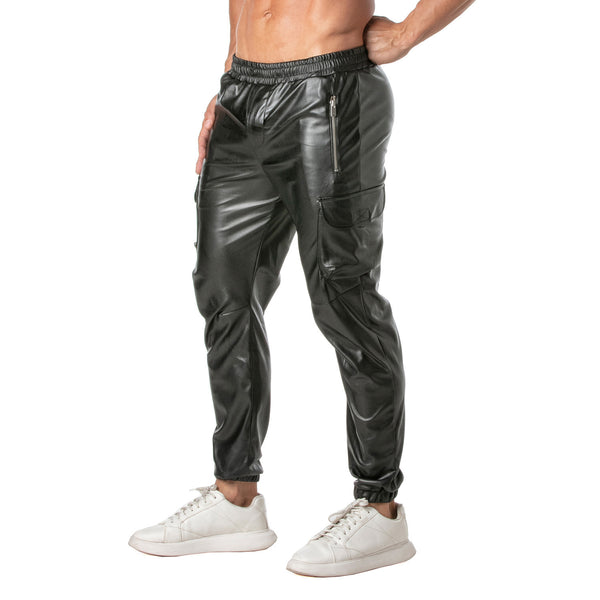 Cargo Sweatpants Schwarz - Slim Fit mit praktischen Reißverschluss-Taschen | TOF Paris