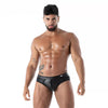 Schwarzer Kinky Full Zip Brief mit durchgehendem Reißverschluss von TOF Paris