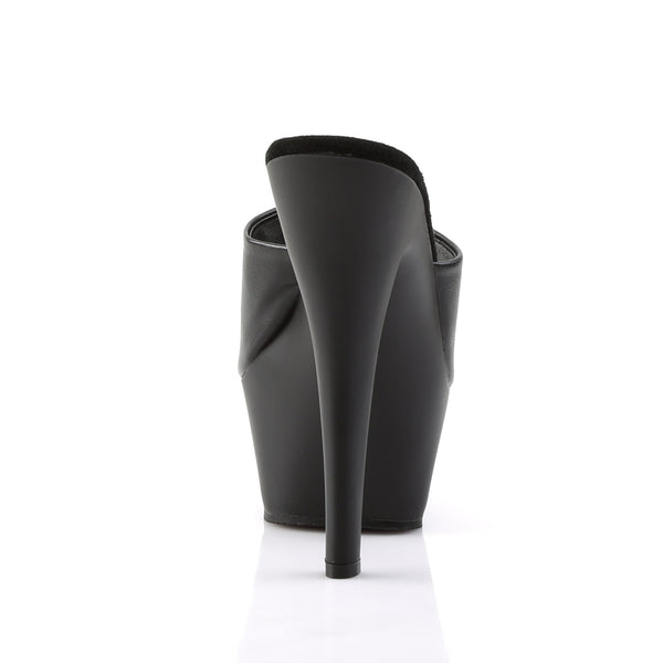 KISS-201 Plateau Pantoletten Matt Schwarz | Pleaser