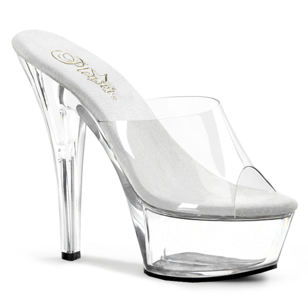 KISS-201 Plateau Pantoletten Transparent | Pleaser
