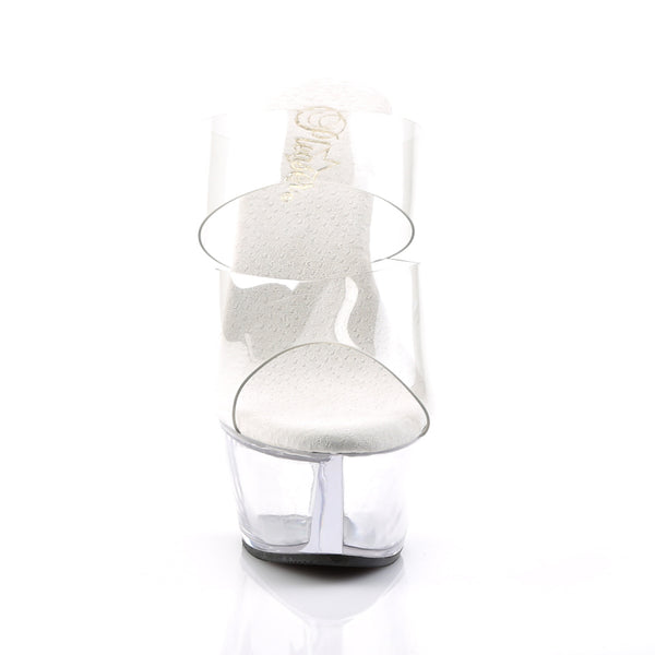 KISS-202 Plateau Pantoletten Transparent von Pleaser – Ansicht 2