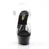 KISS-208 Plateau Sandaletten Transparent/Schwarz | Pleaser