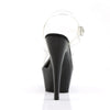 KISS-208 Plateau Sandaletten Transparent/Schwarz | Pleaser