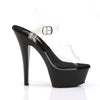 KISS-208 Plateau Sandaletten Transparent/Schwarz | Pleaser