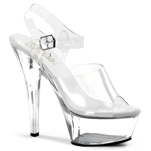 KISS-208 Plateau Sandaletten Transparent | Pleaser
