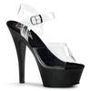 KISS-208 Plateau Sandaletten Transparent/Schwarz | Pleaser