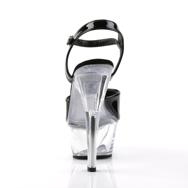 KISS-209 Plateau Sandaletten Schwarz/Transparent | Pleaser