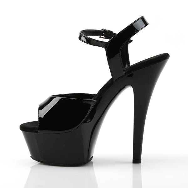 KISS-209 Plateau Sandaletten Lack Schwarz von Pleaser – Ansicht 3