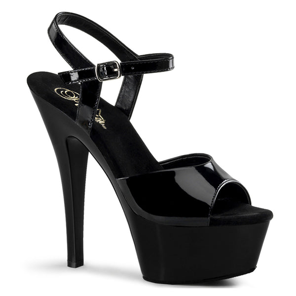 KISS-209 Plateau Sandaletten Lack Schwarz von Pleaser