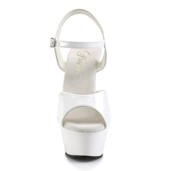 KISS-209 Plateau Sandaletten Lack Weiß von Pleaser – Ansicht 2