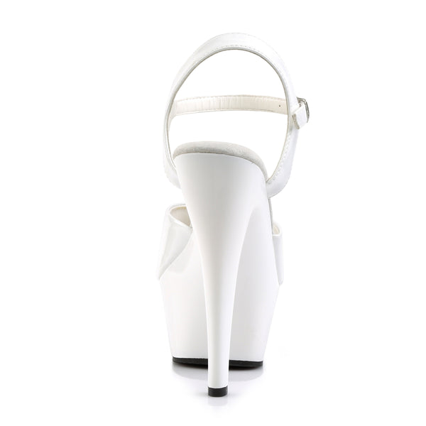 KISS-209 Plateau Sandaletten Lack Weiß von Pleaser – Ansicht 4
