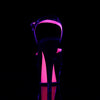 KISS-209TT Plateau Sandaletten Lack Schwarz Pink UV von Pleaser – Ansicht 4