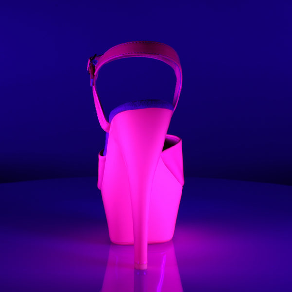 KISS-209UV Plateau Sandaletten Neon Pink UV von Pleaser – Ansicht 4