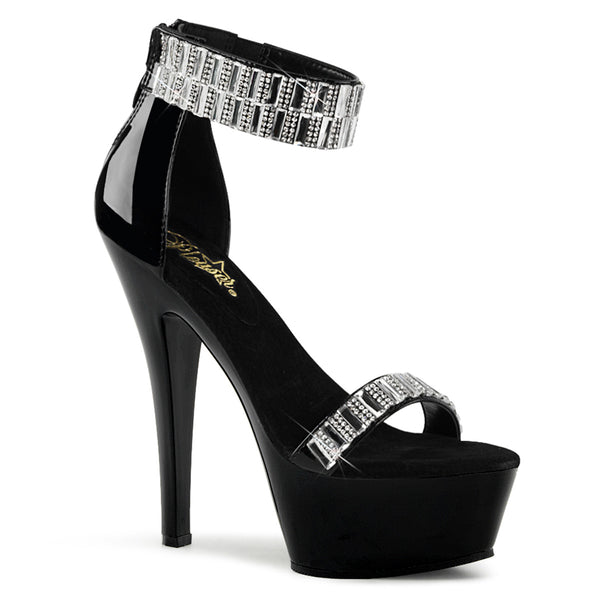KISS-269RS Plateau Sandaletten schwarz von Pleaser