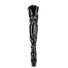 KISS-3000 Plateau Overknee Stiefel Schwarz Lack von Pleaser – Ansicht 2