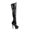 KISS-3010 Plateau Overknee Stiefel - Schwarz von Pleaser – Ansicht 5