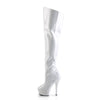 KISS-3010 Plateau Overknee Stiefel Weiß Lack von Pleaser – Ansicht 3