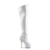 KISS-3010 Plateau Overknee Stiefel Weiß Lack von Pleaser – Ansicht 5