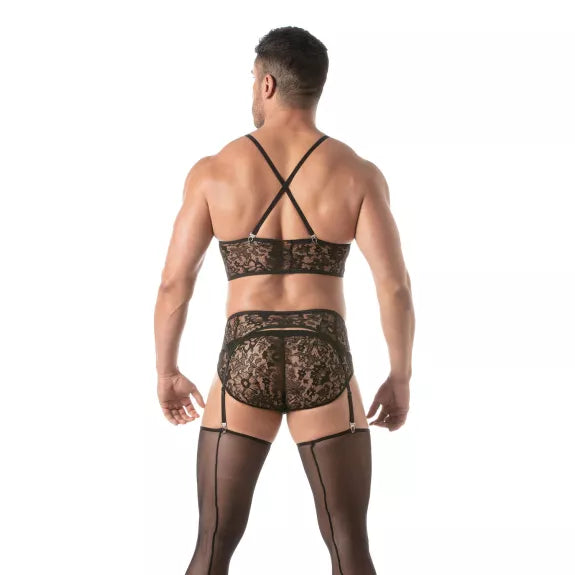 Lace Bustier Herren - Verstellbar, Elegant & Vielseitig in Schwarz | TOF Paris
