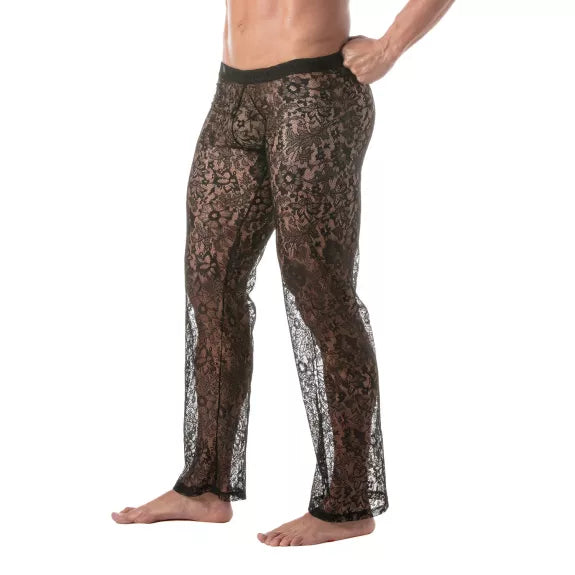 Herren Spitzenhose Schwarz - Elegant, transparent & bequem | TOF Paris