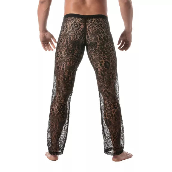 Herren Spitzenhose Schwarz - Elegant, transparent & bequem | TOF Paris