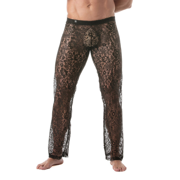 Herren Spitzenhose Schwarz - Elegant, transparent & bequem | TOF Paris