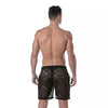 Long Lace Shorts Herren - Semi-transparent, mit tiefen Taschen, Schwarz | TOF Paris