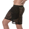 Long Lace Shorts Herren - Semi-transparent, mit tiefen Taschen, Schwarz | TOF Paris