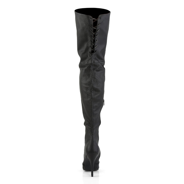 LEGEND-8899 Overknee Stiefel Schwarz Echtleder | Pleaser SALE