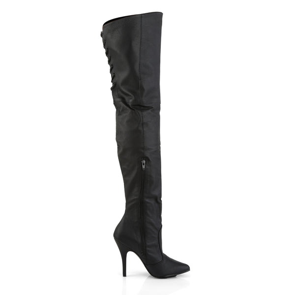 LEGEND-8899 Overknee Stiefel Schwarz Echtleder | Pleaser SALE