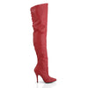LEGEND-8899 Overknee Stiefel Rot Echtleder von Pleaser – Ansicht 5