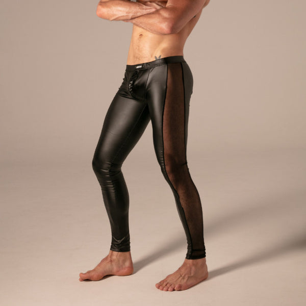 Rebel Zip-Legging Schwarz von Absolu Male – Ansicht 2