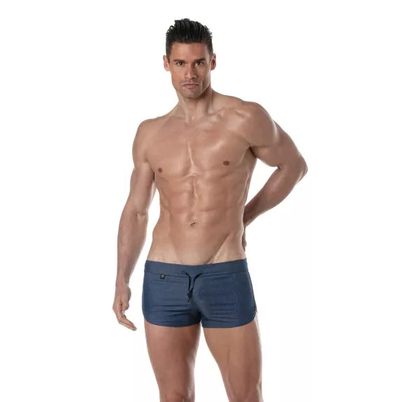 Herren Shorts Retro Denim Blau - Ultra leicht & verstellbar | TOF Paris