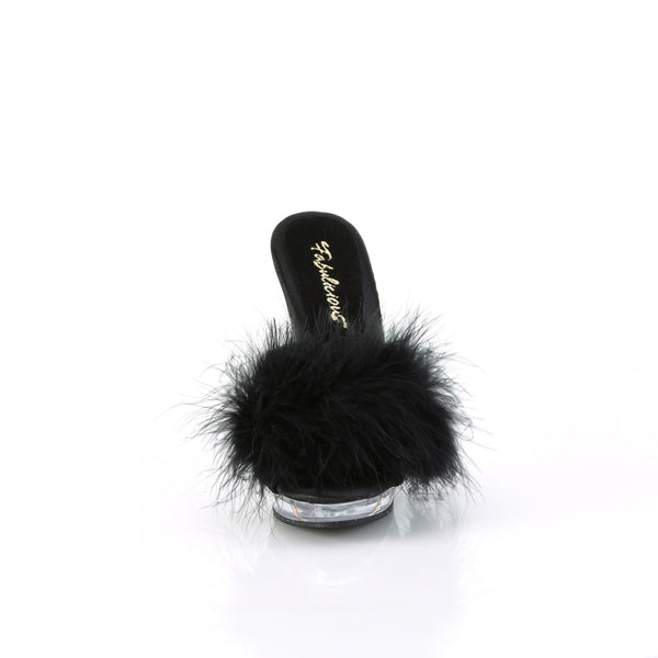 LIP-101-8 Plateau Pantoletten Schwarz/Transparent von Fabulicious – Ansicht 2