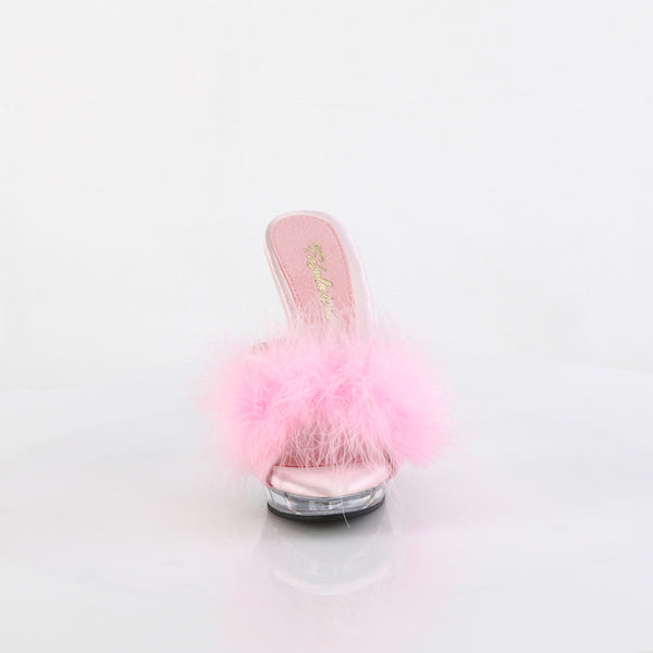 LIP-101-8 Plateau Pantoletten Baby Pink/Transparent von Fabulicious – Ansicht 2