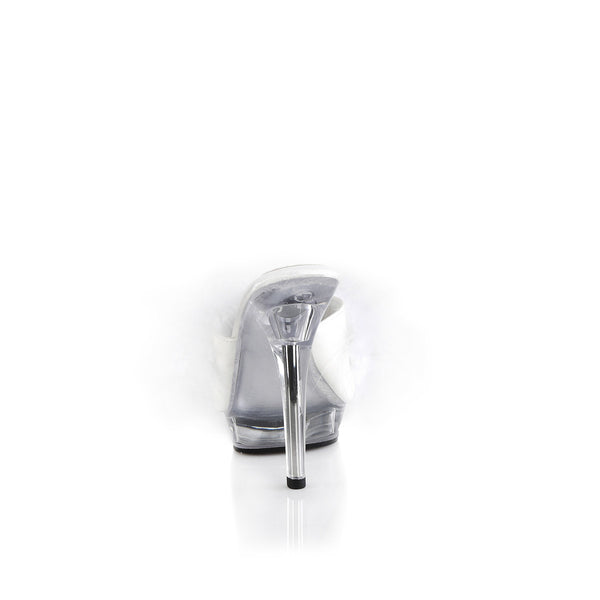 LIP-101-8 Plateau Pantoletten Weiß/Transparent von Fabulicious – Ansicht 4