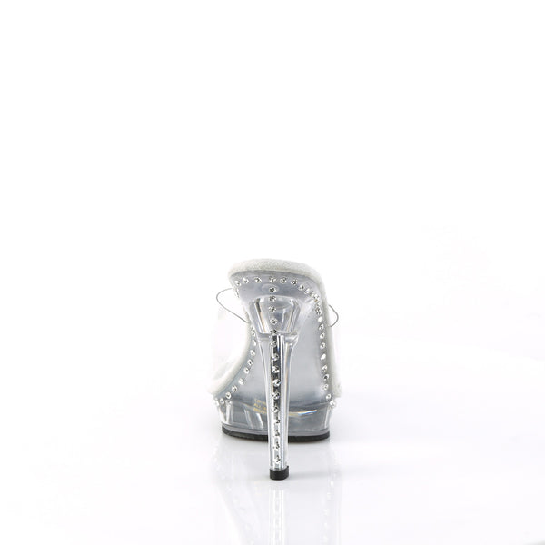 LIP-101LS Plateau Pantoletten Transparent von Fabulicious – Ansicht 4