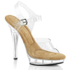 LIP-108 Plateau Sandaletten Transparent/Beige | Fabulicious SALE
