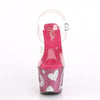 LOVESICK-708HEART Plateau Sandaletten Pink von Pleaser – Ansicht 2