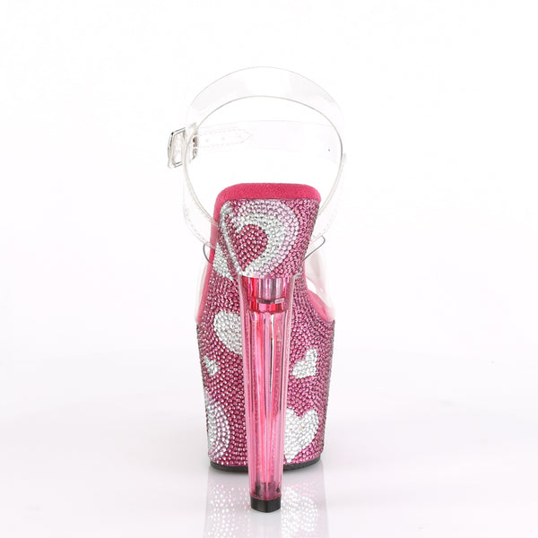LOVESICK-708HEART Plateau Sandaletten Pink von Pleaser – Ansicht 4