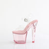 LOVESICK-708T - Plateau High Heel Sandaletten - Pink/Transparent von Pleaser – Ansicht 3