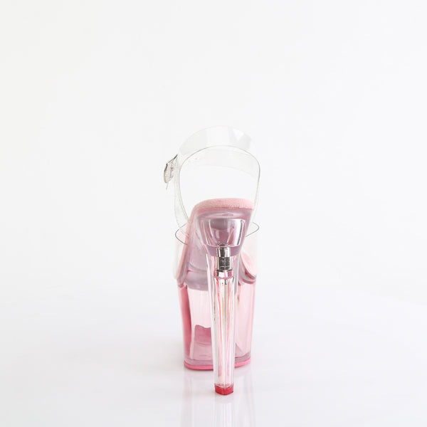 LOVESICK-708T - Plateau High Heel Sandaletten - Pink/Transparent von Pleaser – Ansicht 4
