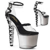 LOVESICK-712T Plateau Sandaletten Transparent/Schwarz von Pleaser