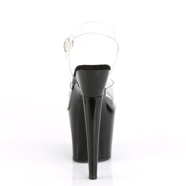 LOVETHORN-708 Sandalette Plateauschuhe Schwarz | Pleaser