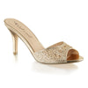 LUCY-01 Pantoletten Gold | Fabulicious SALE