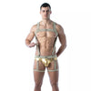 Goldenes Magic Leg Harness mit glänzendem Premium Look von TOF Paris – Ansicht 4