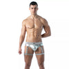 Silbernes verführerisches Lurex Harness für Männer von TOF Paris – Ansicht 4